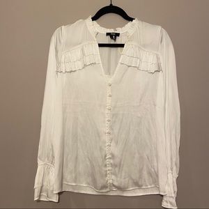 Paige silly white pilgrim style/ruffle blouse!